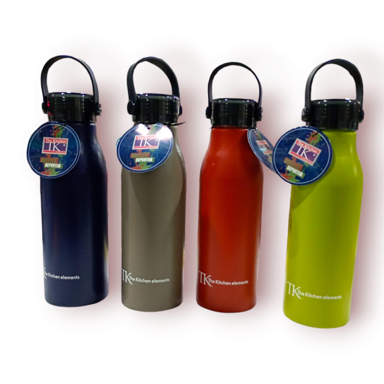 BOTELLA DE ALUMINIO CON TAPA PLASTICA- 650CC- 7X23CM