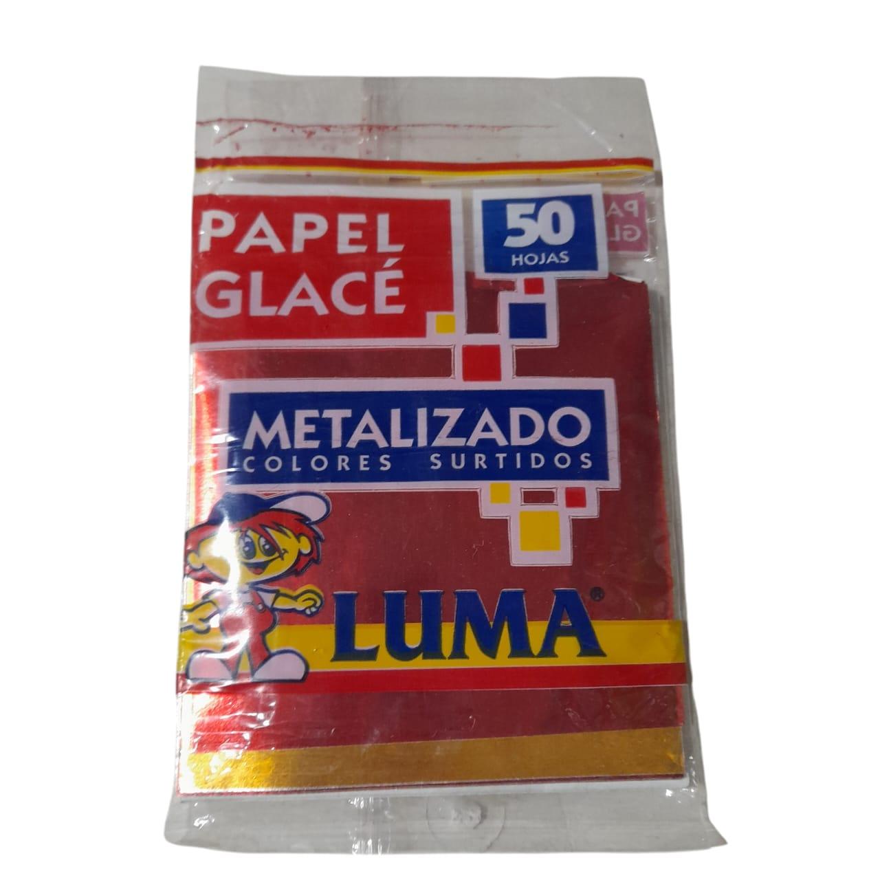 PAPEL GLACE METALIZADO X 50 UNIDADES