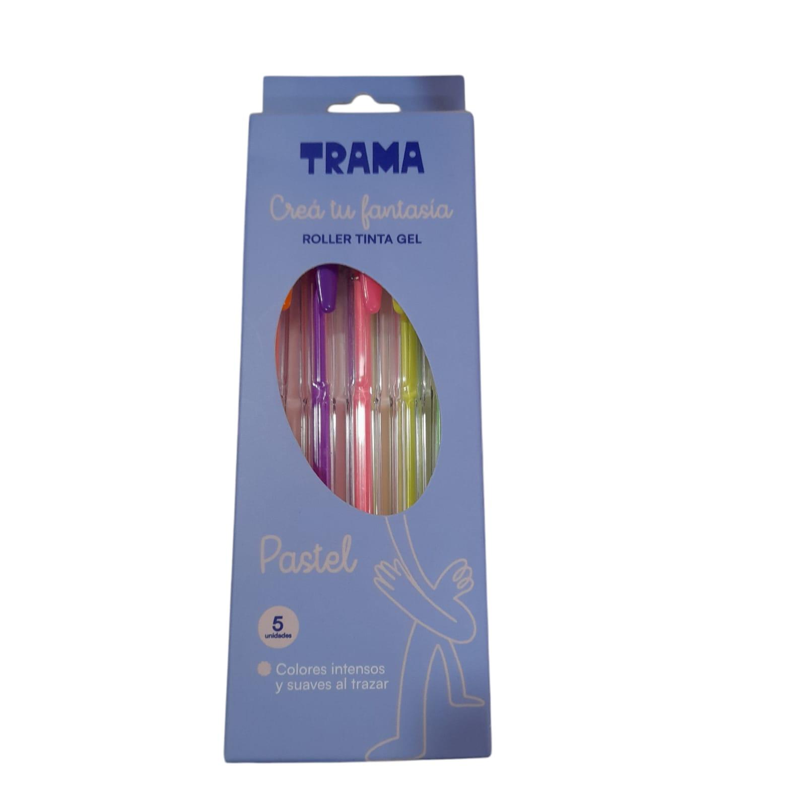 LAPICERAS GEL X5 PASTEL TRAMA E/BLISTER