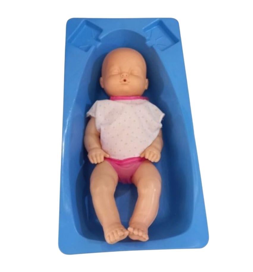 BEBE PLASTICO CON BAÑERA EN BOLSA