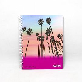 Cuaderno 84 hojas rayadas/cuadriculadas con espiral Avon 