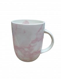 Taza cerámica marmolada- Rosa 