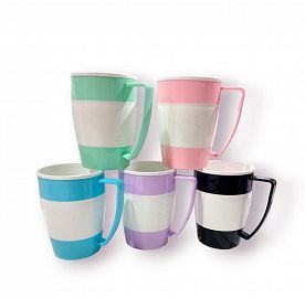 TAZA DE PLASTICO BICOLOR