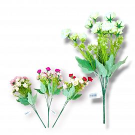 FLORES ARTIFICIALES ROSAS X 12 UNIDADES 40CM