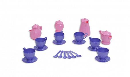 SET DE TE/CAFE PLASTICO 22 PIEZAS