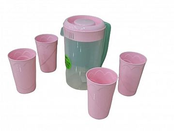 OFERTA X 12 UNIDADES JARRA PLASTICA+4 VASOS 2250ML