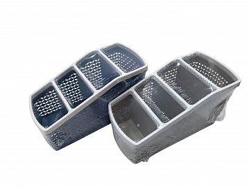 CAJA ORGANIZADORA CON  4 CAVIDADES PLASTICO