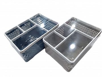 CAJA ORGANIZADORA CON 4 CAVIDADES PLASTICA