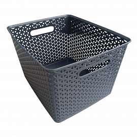 OFERTA X 6 UNIDADES CANASTO PLASTICO ORGANIZADOR GRANDE