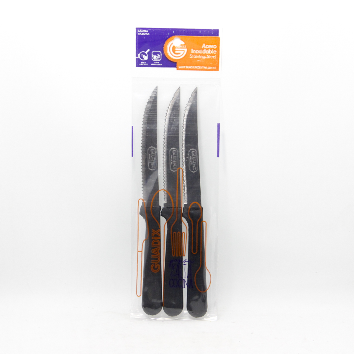 Set x3 cuchillos Guadix - acero - 19cm