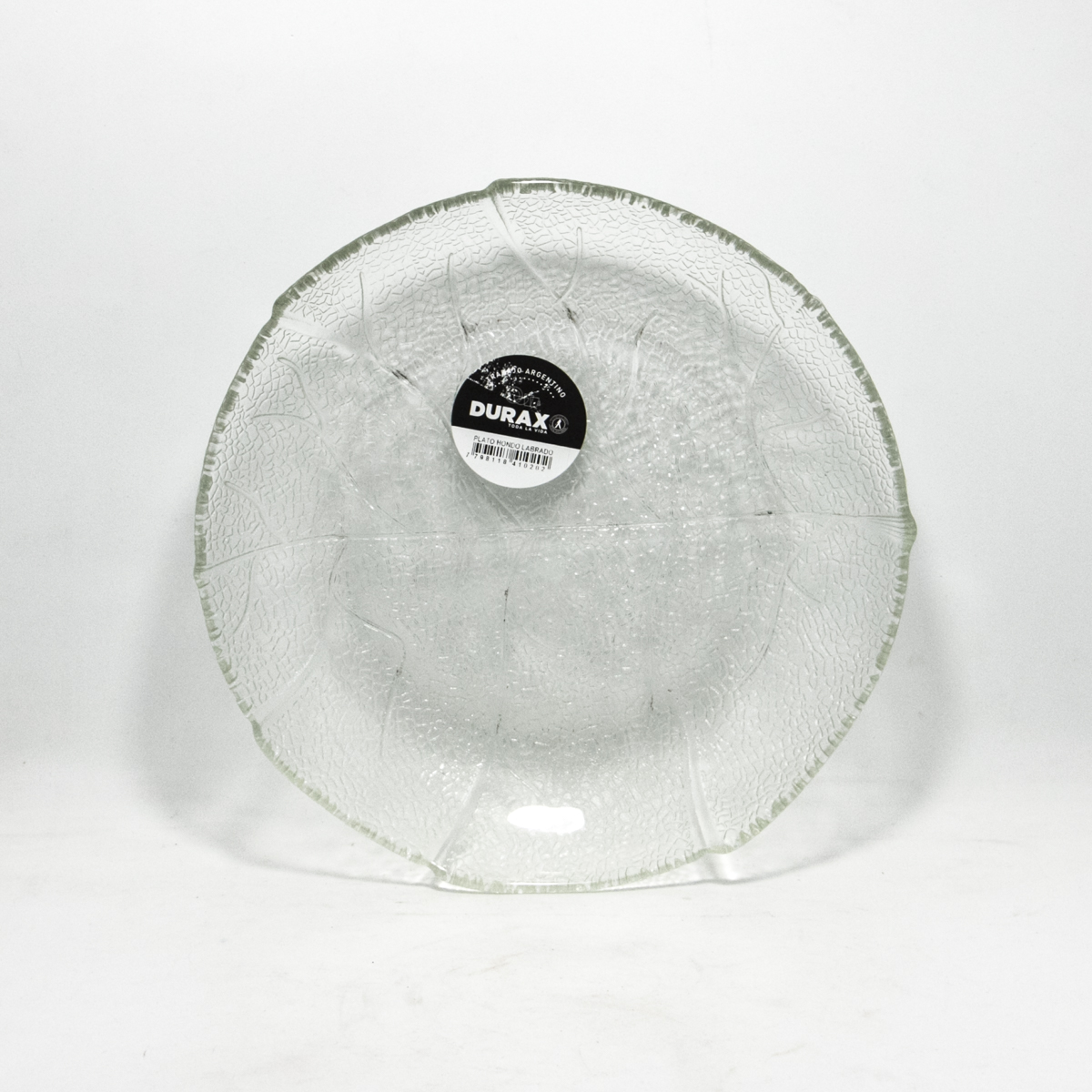 Plato labrado hondo Durax - vidrio - 21x4cm.