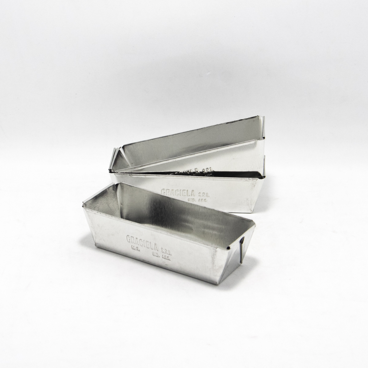 Kit x3 moldes Graciela - aluminio - 11x4,5x3cm