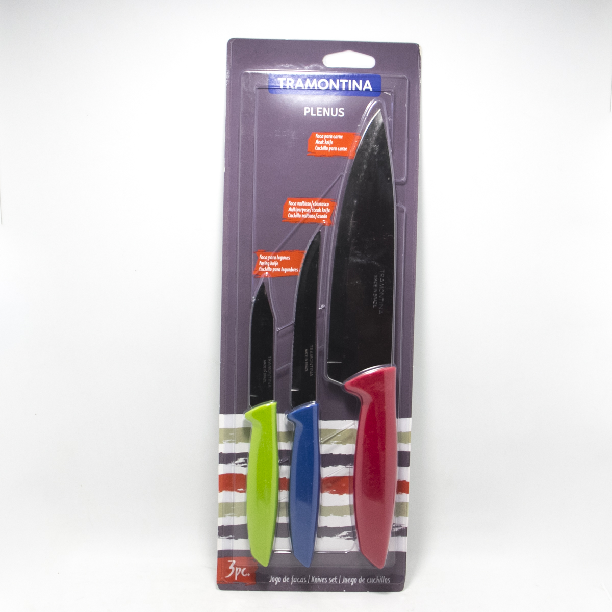 Set x3 cuchillos Plenus tramontina - acero -
