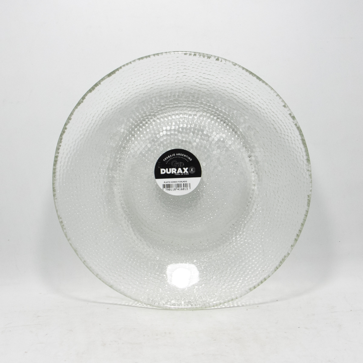 Plato forjado hondo Durax - vidrio - 21,3cm.