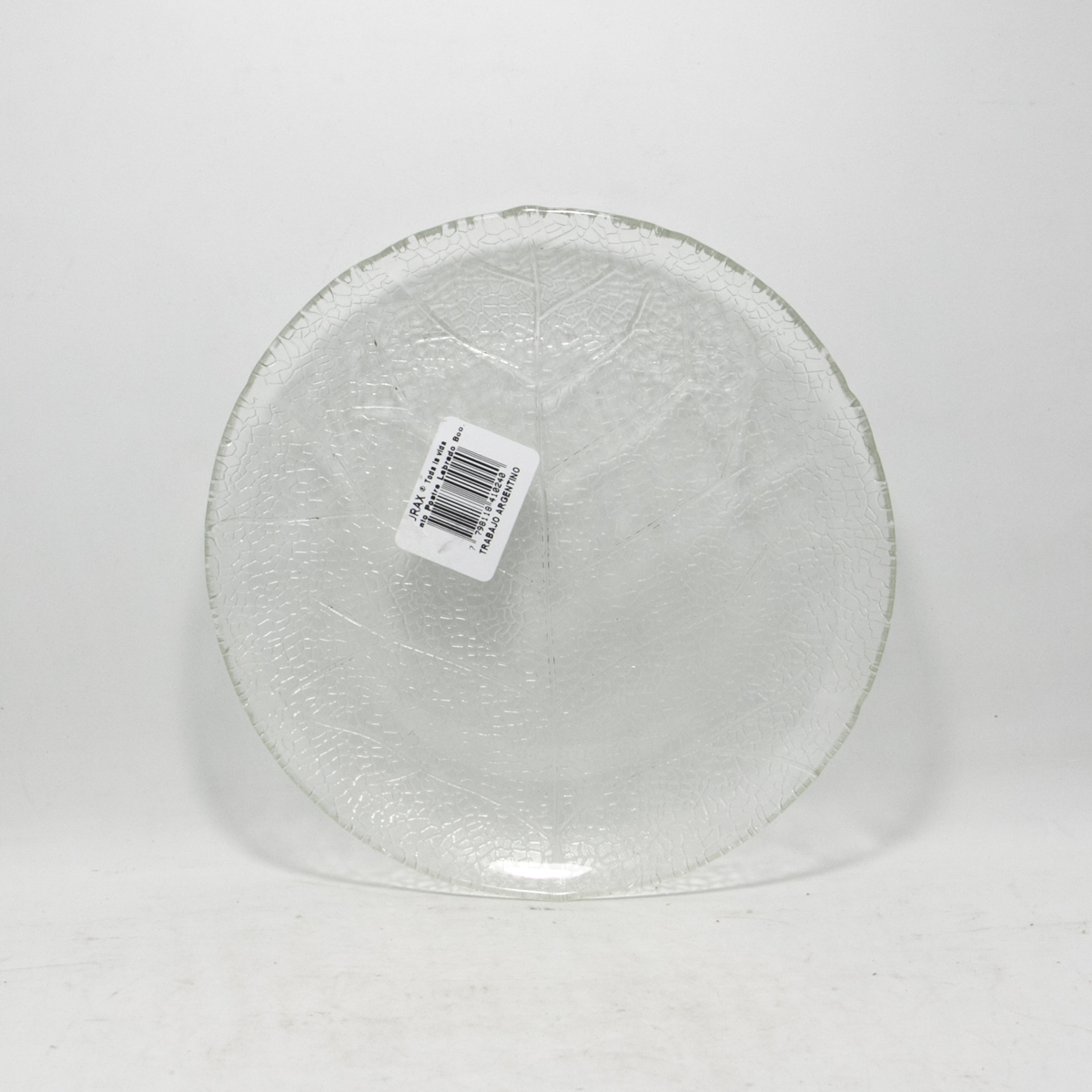 Plato labrado para postre Durax - vidrio - 19,5cm.