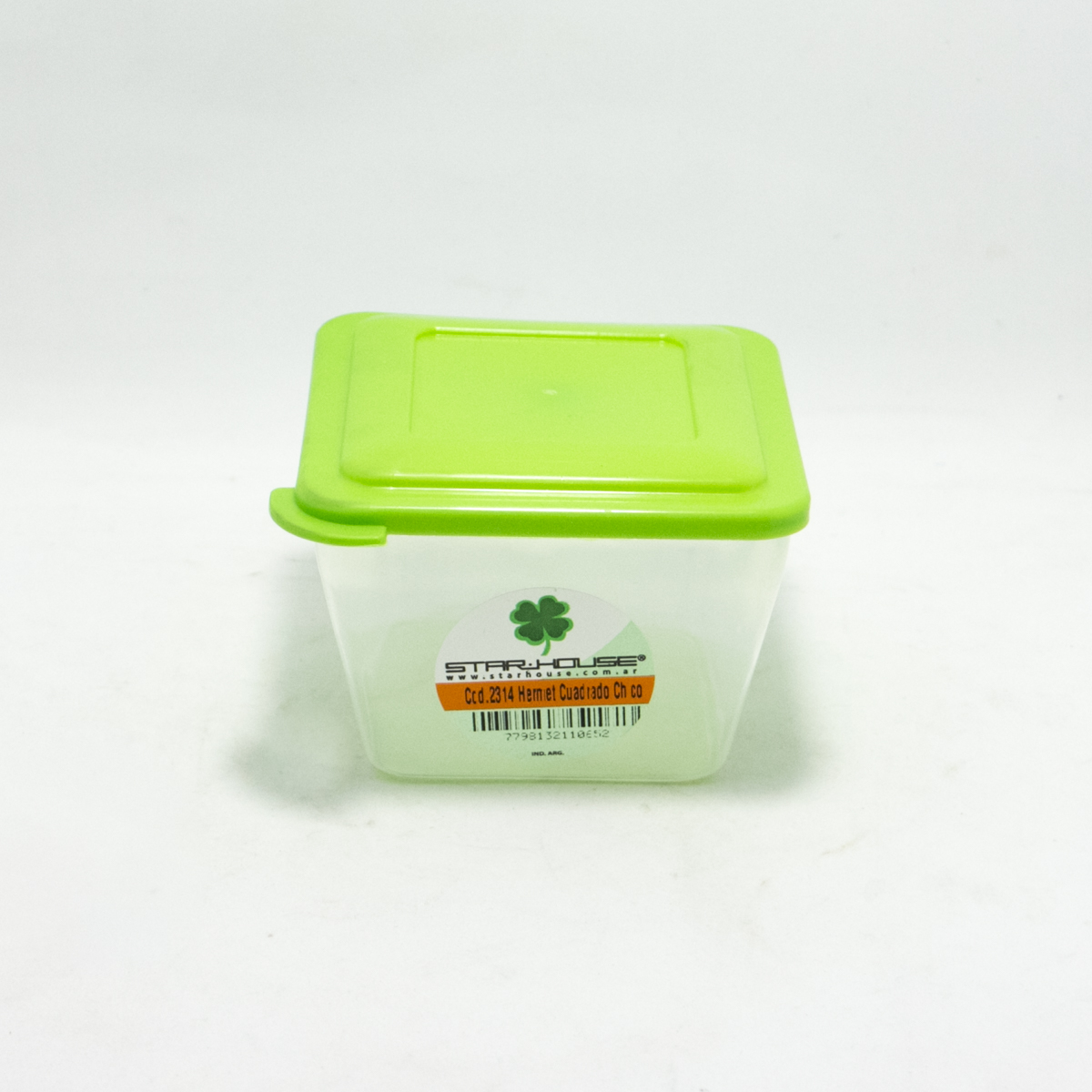 Mini Contenedor hermetico cuadrado Star house - plastico - 7x9,5x9,5cm