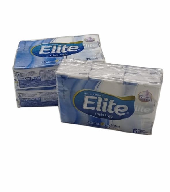 Pañuelitos descartables triple hoja ELITE x 6 paquetes de 10 unidades