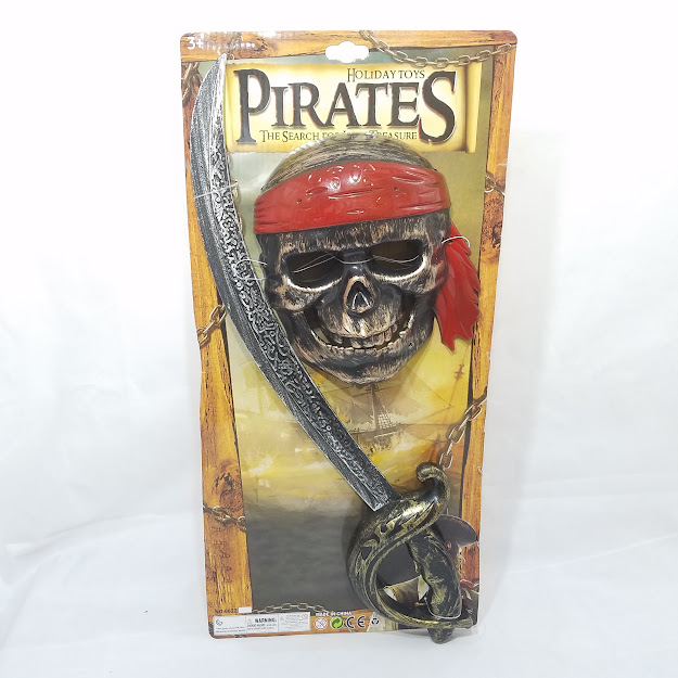 Pirata set con mascara y espada  plástico  52x25x5cm (blister)