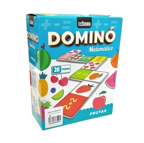 Juego De Mesa Domino Frutas Matemático En Caja