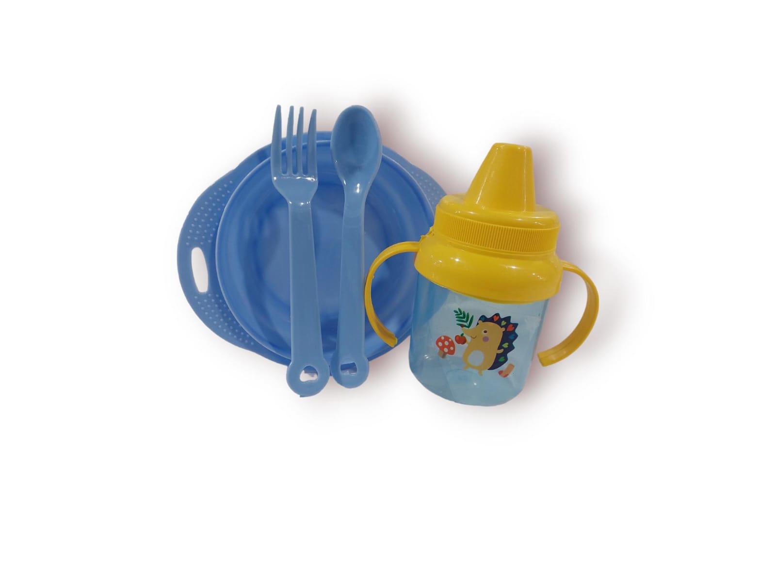 SET PARA BEBE- PLATO CON CUBIERTOS Y VASO