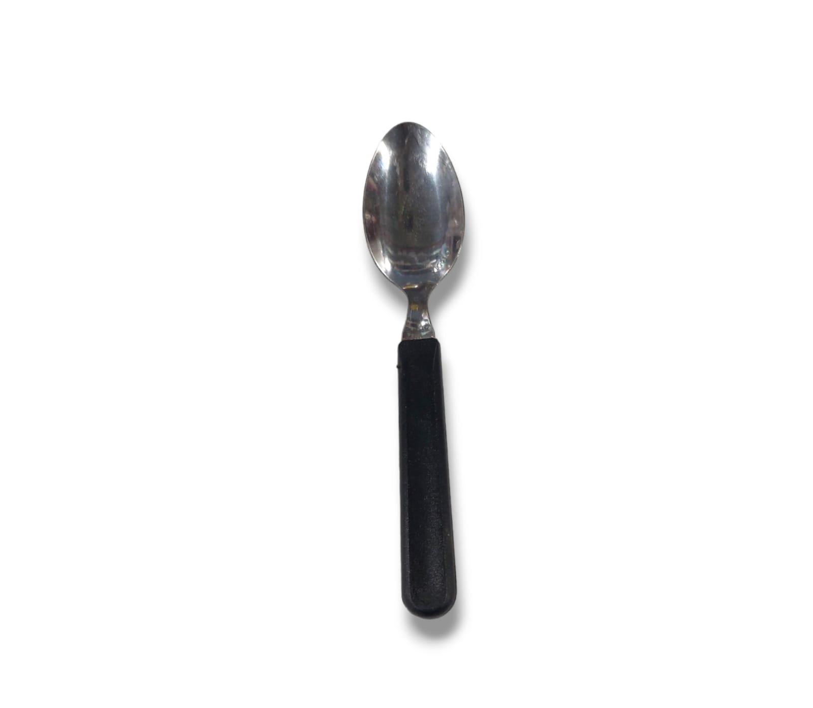 CUCHARITA MANGO PLASTICO - GUADIX - 13CM - COLOR NEGRO