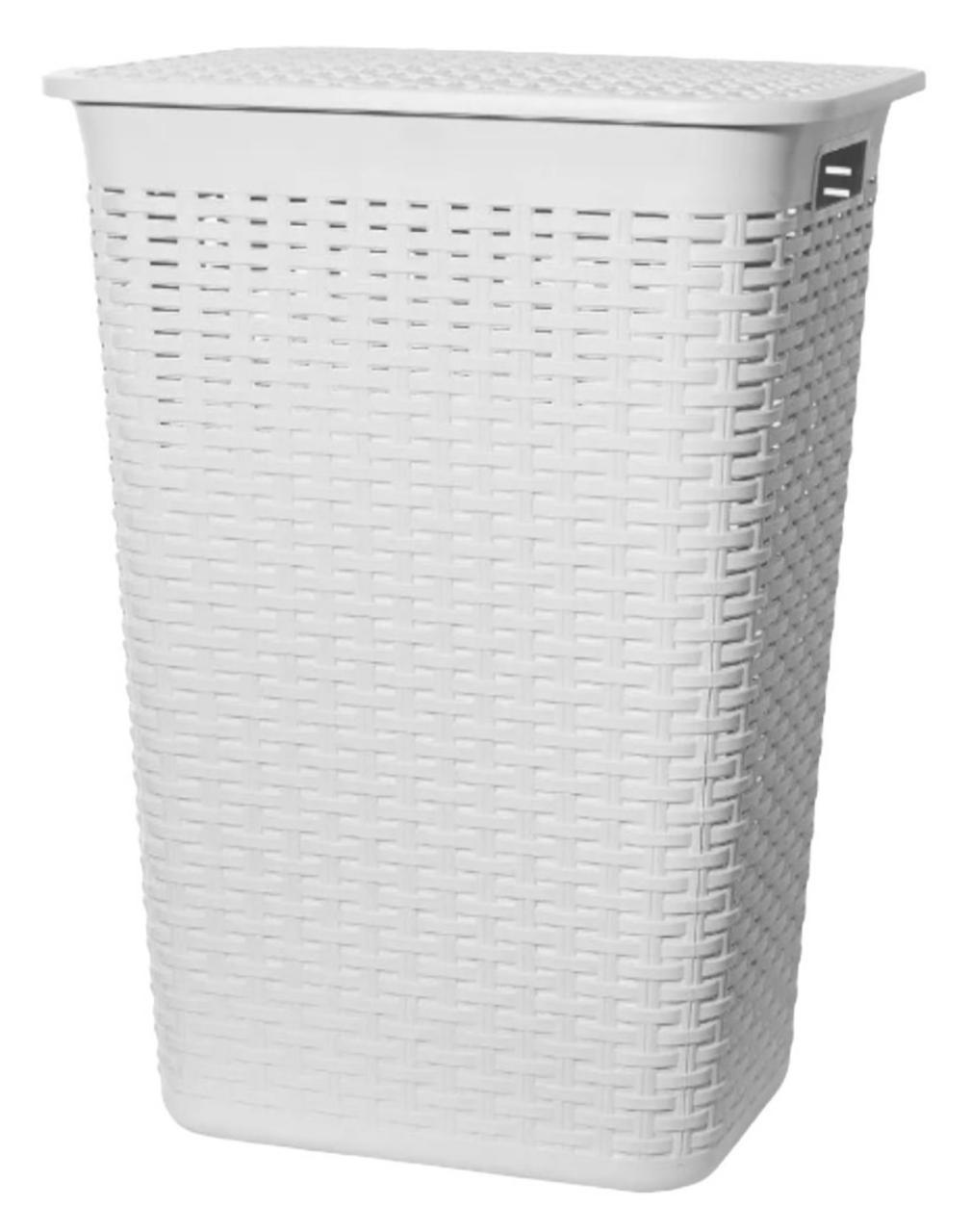 CANASTO PARA ROPA SIMIL RATTAN GRANDE CON TAPA(33X58X42.5)OFERTA X 3 UNIDADES