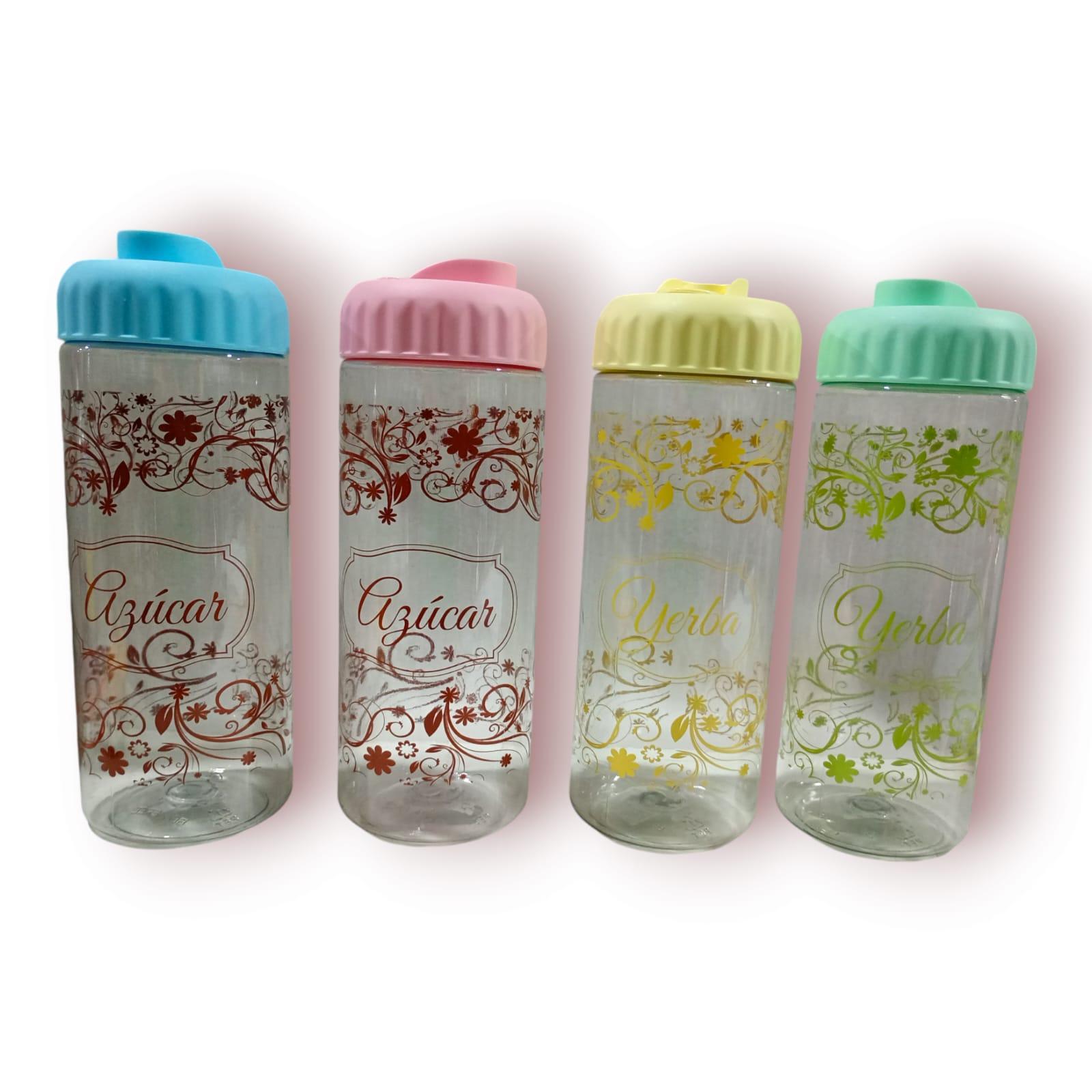 FRASCO PLASTICO ESTAMPADO YERBERO/AZUCARERA