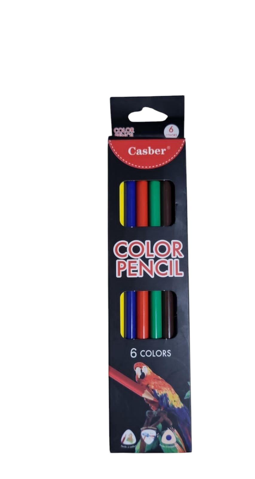 LAPICES COLORES X 6 UNIDADES LARGOS EN CAJA