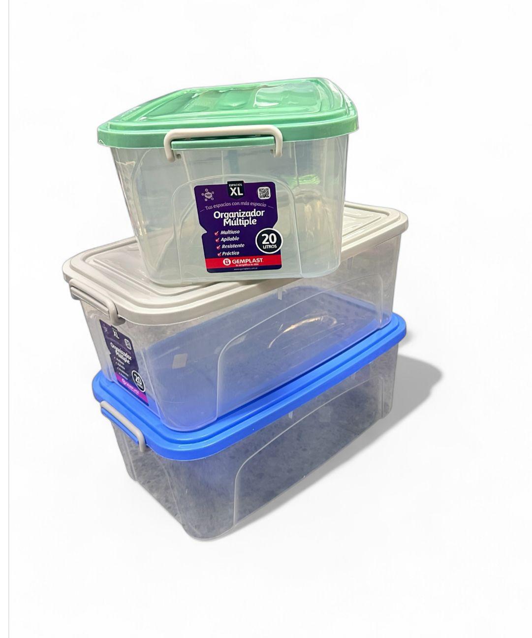 CAJA ORGANIZADORA 20LTS COLOR CON TAPA