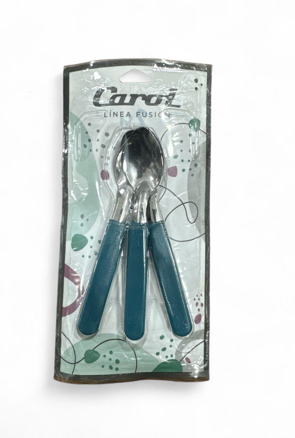 CUCHARITA X 3 UNIDADES CAROL AZUL 