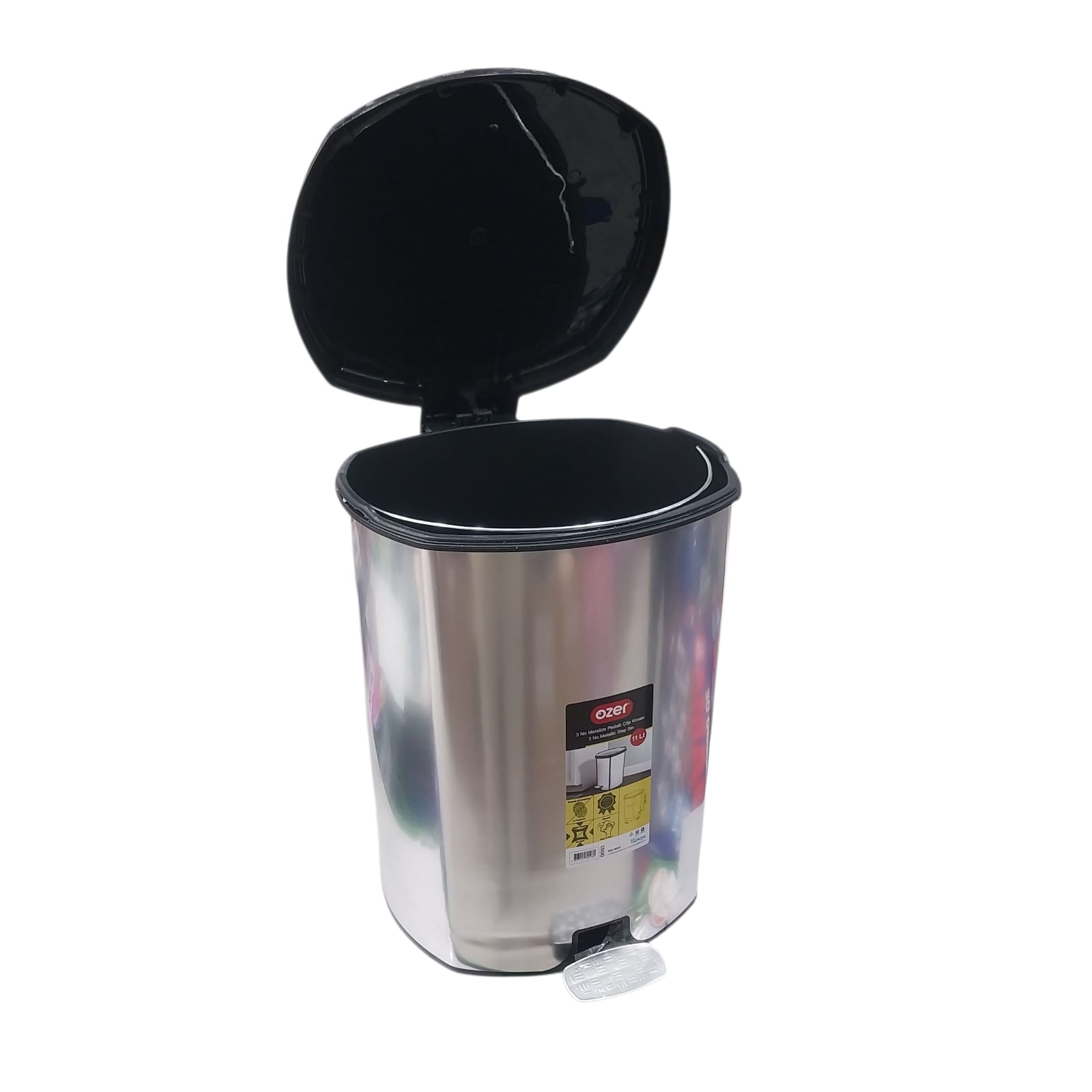 TACHO PARA RESIDUOS C/PEDAL 11LTS SIMIL METAL