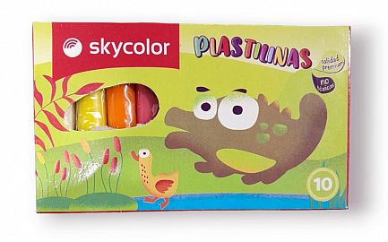 PLASTILINA X 10 UNIDADES SKYCOLOR