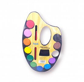 ACUARELA CON PINCEL X 12 COLORES EN PALETA CHICA 