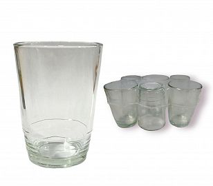 VASO VIDRIO POINT PACK X6 UNIDADES DURAX 270CC