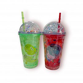 VASO ACRILICO REFRIGERANTE MOTIVO DINO 450C.C.