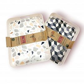 BANDEJA PLASTICA ESTAMPADA REALIZADA EN BAMBU GRANDE