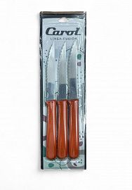CUCHILLO X 3 UNIDADES CAROL NARANJA 