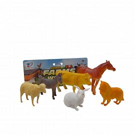 ANIMALES DE GRANJA X 6 UNIDADES EN BOLSA