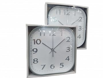 RELOJ PARED CUADRADO 20CM V/COLORE