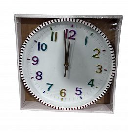 RELOJ REDONDO 25CM MULTICOLOR